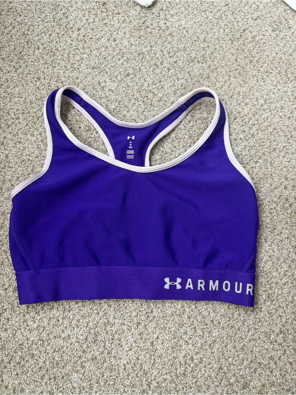 Under Armour Purple Racerback Sports Bra with Light Trim